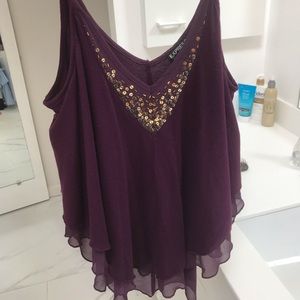 Purple beaded top